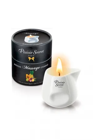 Bougie de massage gourmande fruits exotiques - Plaisir Secret
