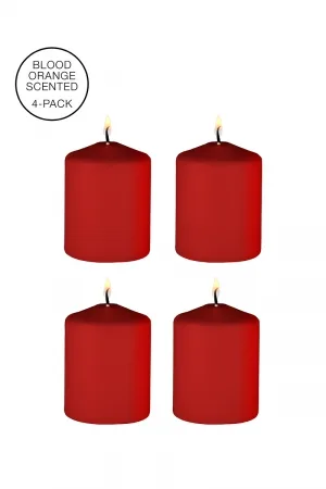 4 bougies SM rouges parfumées - Ouch!
