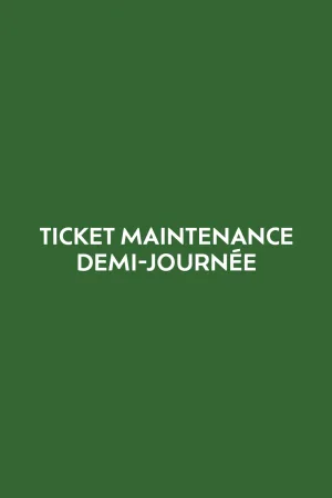 Ticket demi journée de maintenance