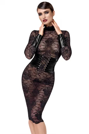 Robe corset Noirelle F375 - Noir Handmade