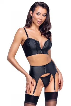 Ensemble lingerie 3 pièces avec porte-jarretelles - Cottelli PARTY