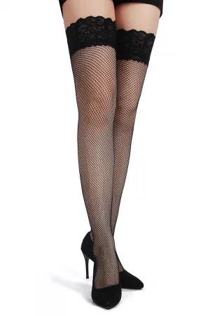 Bas résille jarretière dentelle Noir - Ohyeah
