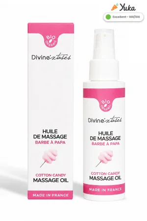Huile de massage BIO barbe à papa - Divinextases