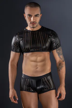 Ensemble top et boxer noir - J Lingerie