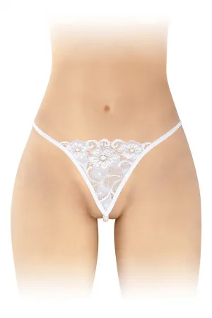 String avec perles Venusina - blanc